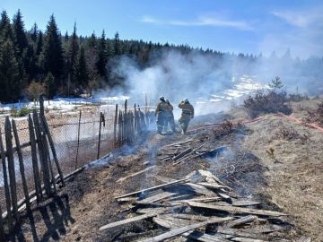 Возгорание сухостоя ликвидировано в селе Морго Дзауского района — МЧС