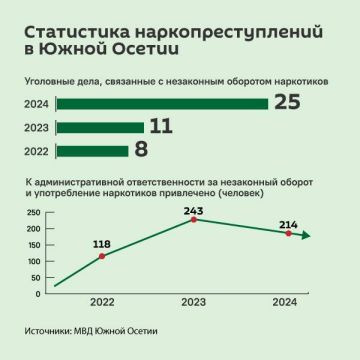 Статистика наркопреступлений в Южной Осетии