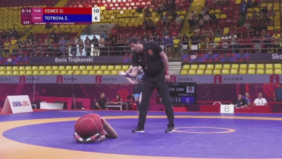Осетинская спортсменка Залина Тотрова завоевала золото на первенстве Европы по женской борьбе среди юниорок до 18 лет в Скопье (Северная Македония)