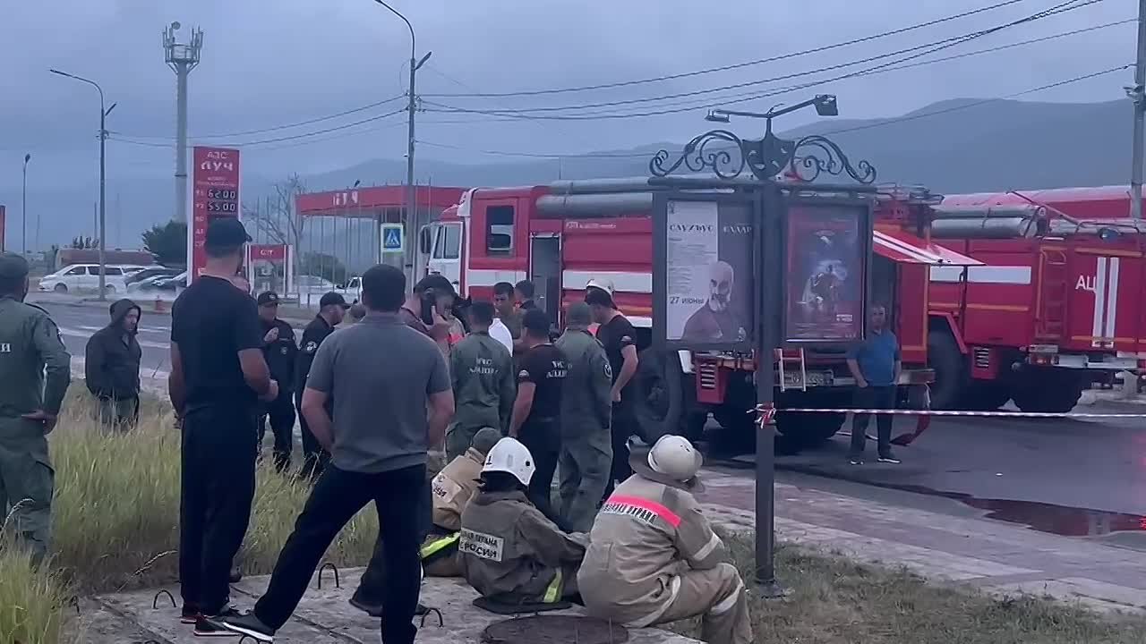 На АЗС "Луч" на выезде из Цхинвала произошел взрыв газовой цистерны