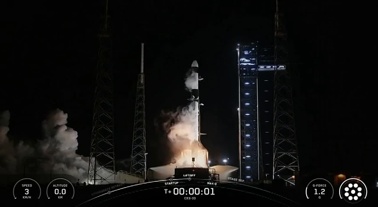 Запуск космического корабля Dragon компании SpaceX на МКС в рамках новой 33-й коммерческой миссии состоялся в США, сообщает SpaceX