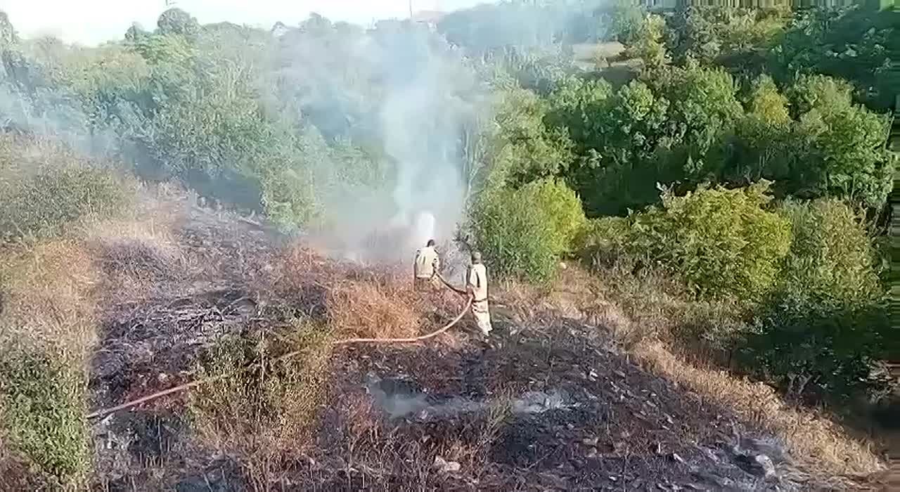 В окрестностях села Прис Цхинвальского района произошло возгорание сухостоя