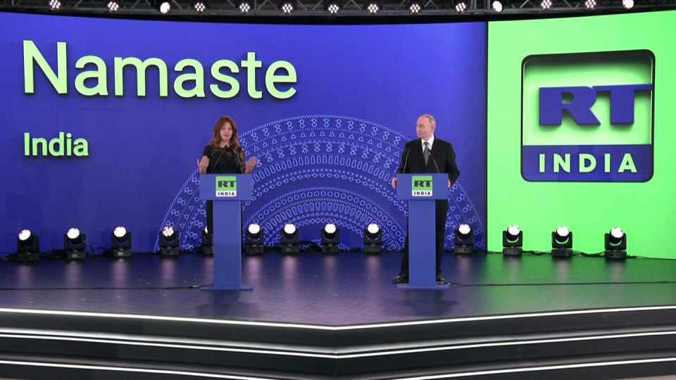 Владимир Путин и Маргарита Симоньян дали старт началу вещания RT India